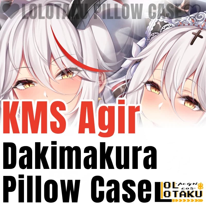 KMS Agir Dakimakura Azur Lane Game Pillowcase Hugging Full Body Pillow Case Cushion Cover Home Bedding Decor Gift Xmas BLT