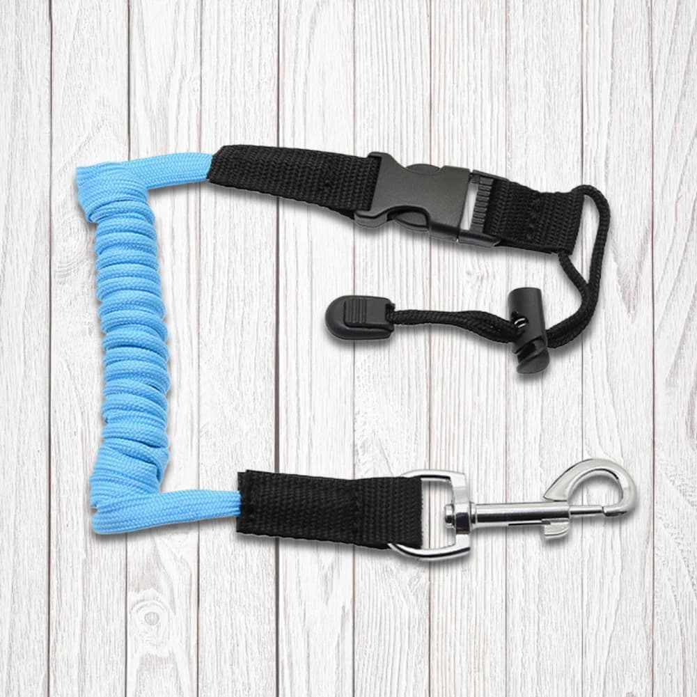 Corda Elastica per Pagaia da Kayak, Corda Antiscivolo Regolabile con Sgancio Rapido, Supporto per Canna di Sicurezza per Kayak e Canoa