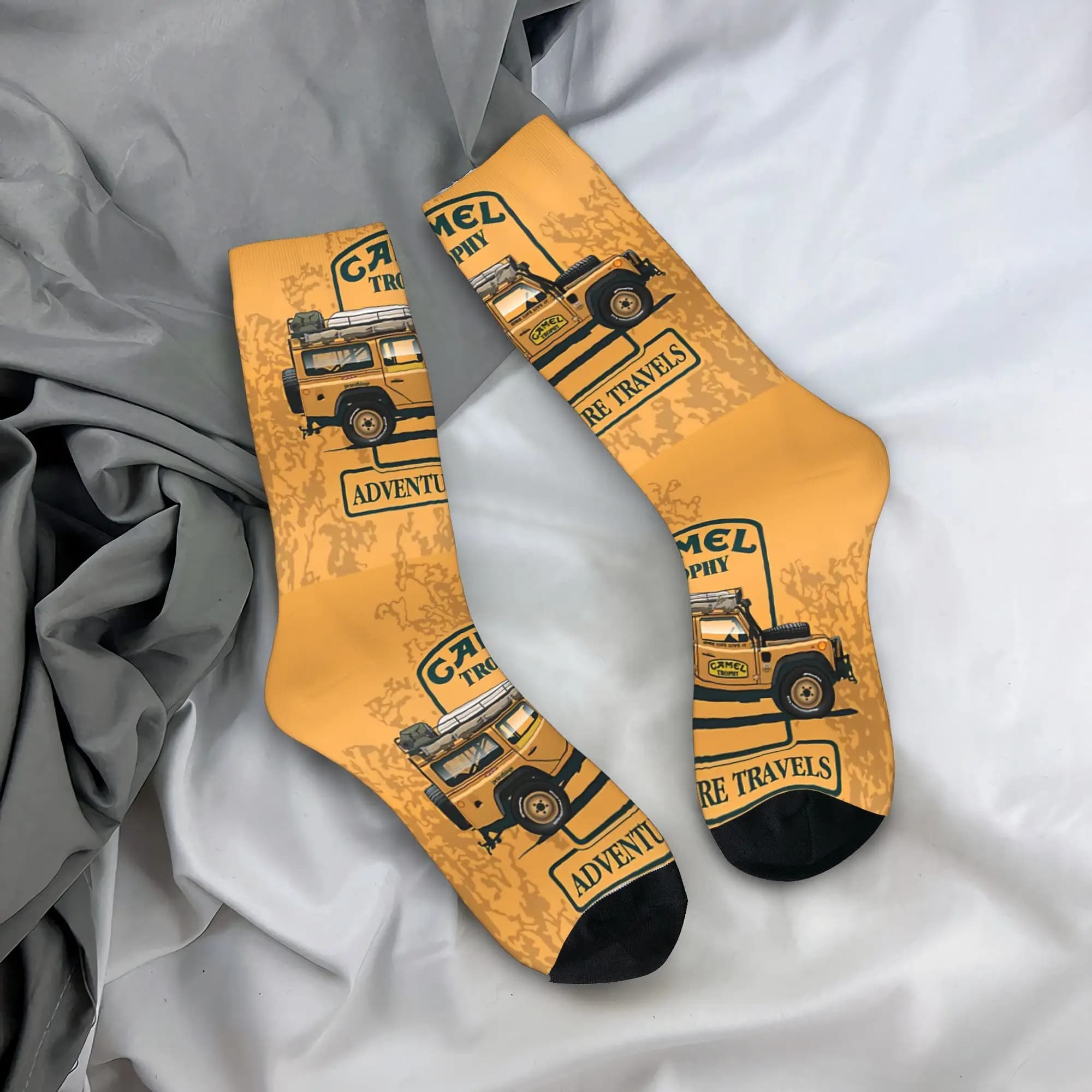 Calzini personalizzati Camel Trophy Defender 110 da uomo e da donna, calzini unisex con stampa 3D