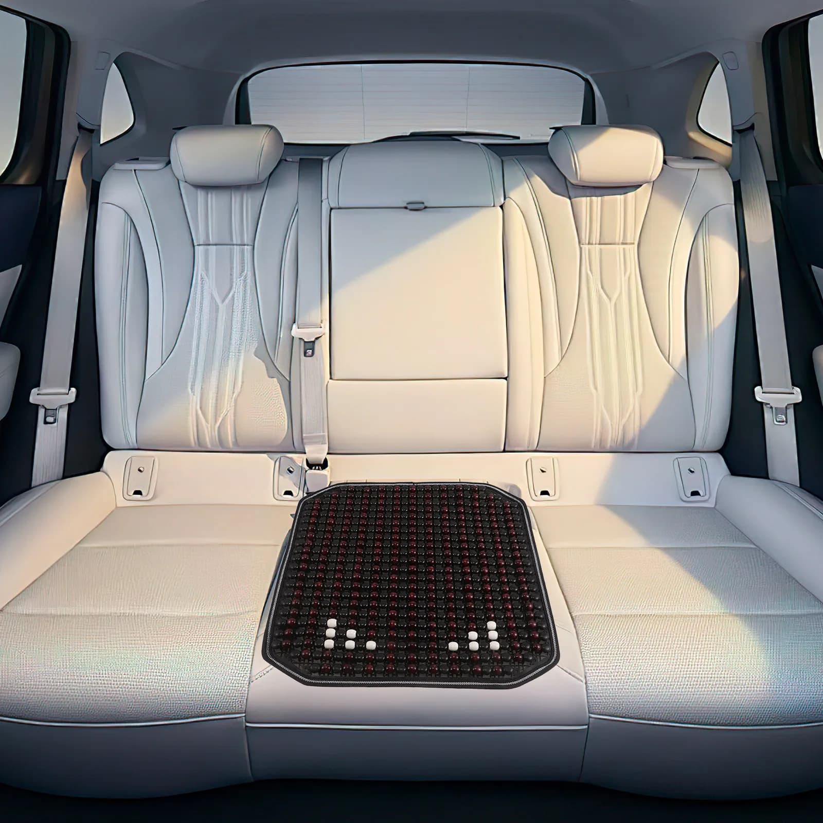 Cuscino per Auto in Legno Naturale con Perline, Coprisedile Ergonomico Traspirante, Design Antiscivolo, Protezione Sedile per Tutte le Stagioni