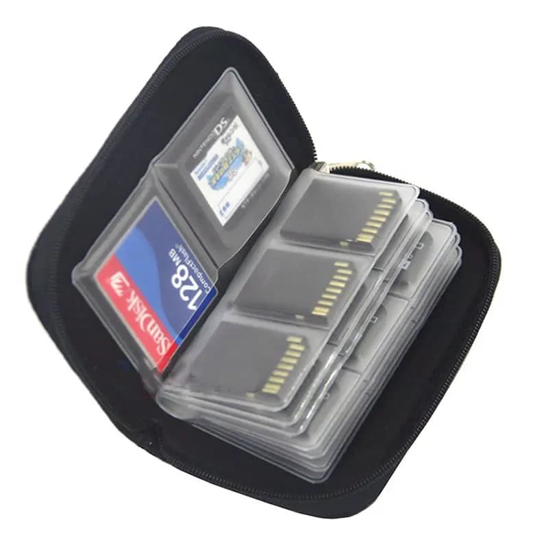 Play Memory Card Case 22 in 1 Transport Case for CF/SD/Micro SD/SDHC/MS/DS memory card collection box