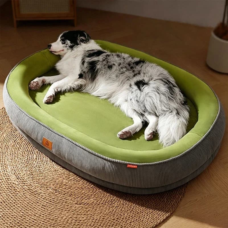 Medium Size Ultra Soft Dog Bed Removable Mat Orthopedic Support Moisture Proof Anti-Slip for German Shepherd Siberian Husky