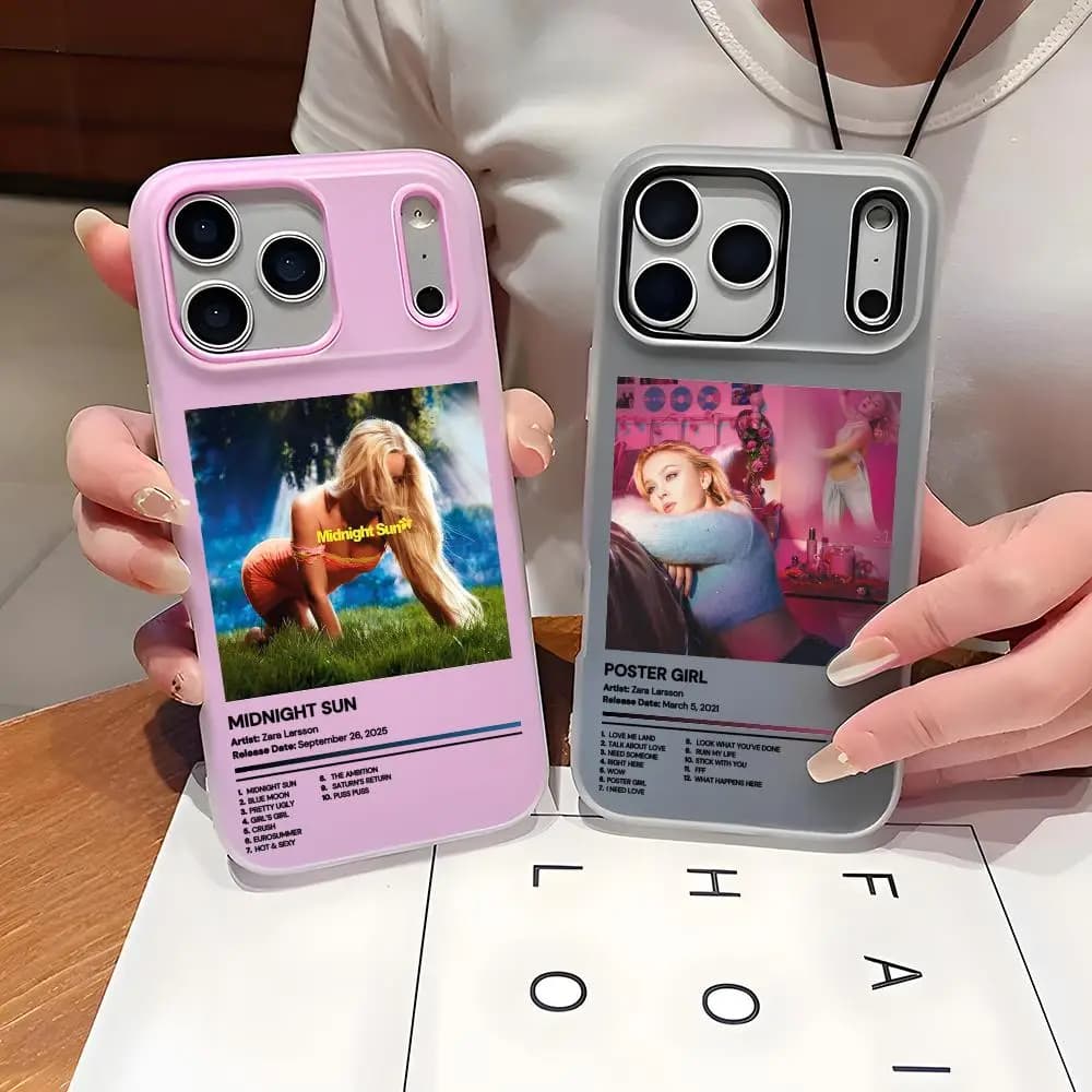 Custodia Protettiva Trasparente in TPU Jelly Singer Zara L-Larsson per iPhone 17 16 15 14 13 12 11 Pro Max Plus Mini Sottile