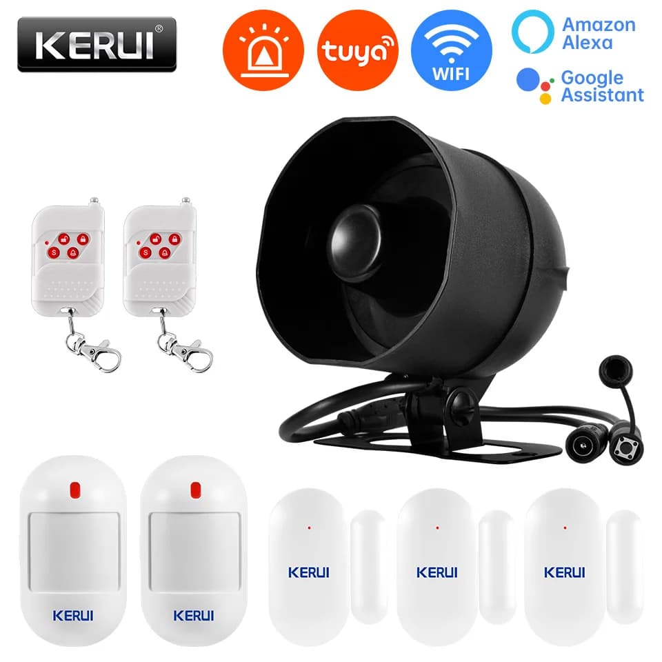 Fuers WIFI Wireless Loud 120dB Alarm Tuya WIFI Detector sensore porta sirena altoparlante sistema di sicurezza Smart Home compatibile Alexa