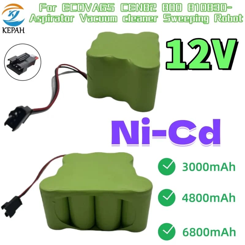 Batteria Ricaricabile 12V 3000mAh 4800mAh 6800mAh per Robot Aspirapolvere ECOVACS 800 810 830 CEN82