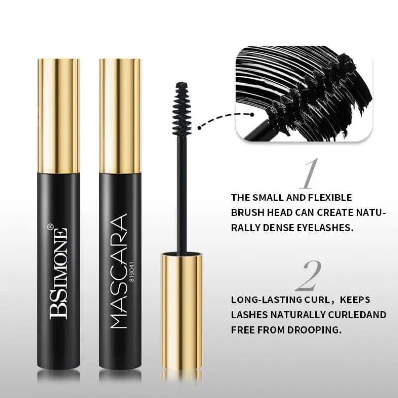 BSIMONE Volume Mascara Impermeabile, a Lunga Durata, Anti-sbavature, Facile da Applicare, Base e Fissaggio Unisex per il Trucco Occhi