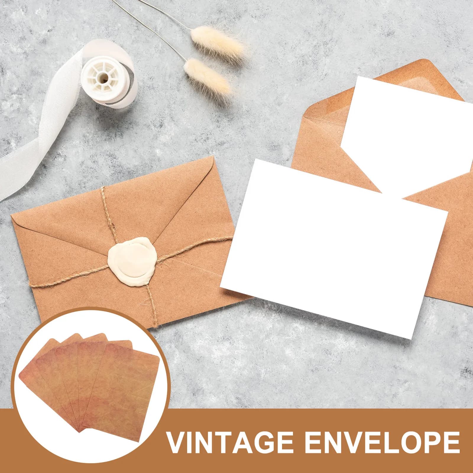 50 Pieces Vintage Paper Envelopes Simplici e Piccole per Semi, Denaro, Conservazione di Fiori, Piante e Verdure