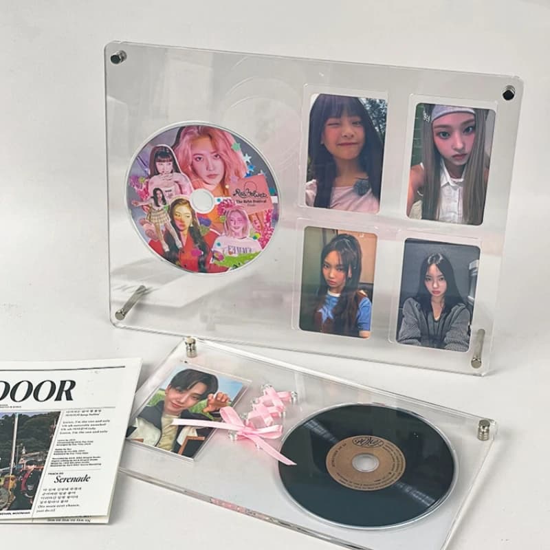 Album Card Display Frame for CD Small Acrylic Card Display High Transparency CD Holder