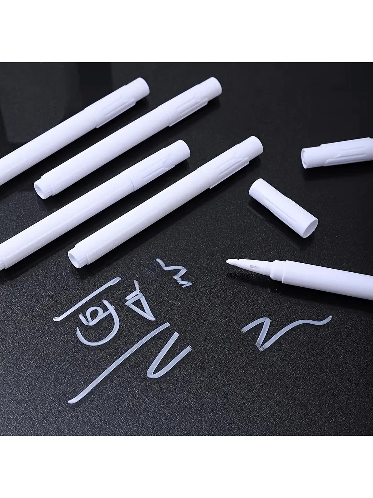 12 pennarelli a gesso liquido bianco (set da 12) - Formula senza polvere e facile da cancellare - Perfetti per insegnanti, aule e pres