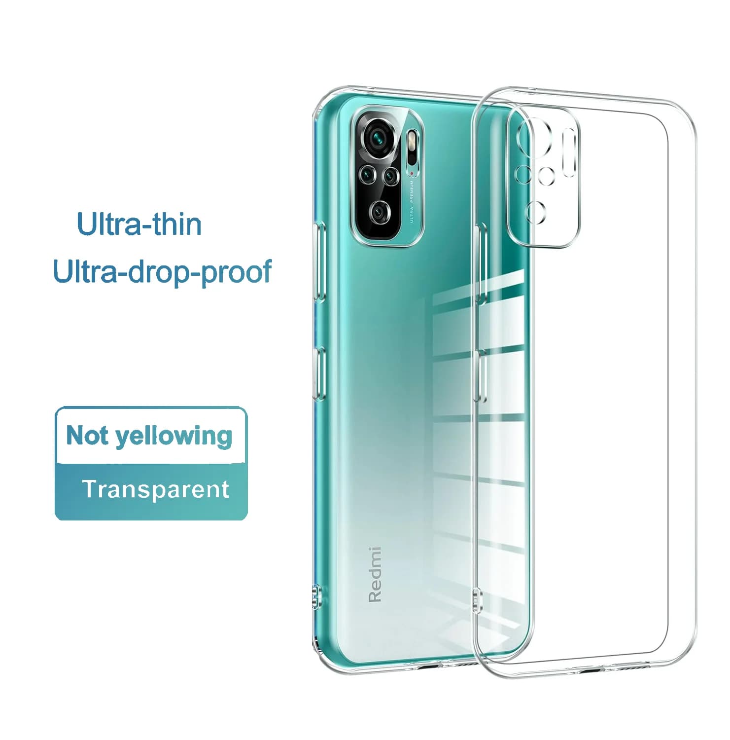 Custodia trasparente Ultra sottile per xiaomi Redmi note 10 11 12 13 S T PRO PLUS custodia morbida in Silicone antiurto TPU trasparente in Silicone