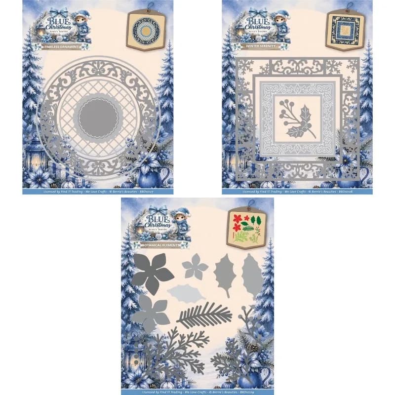 Blue Christmas Winter Serenity craft metal cutting dies mold strips sheet scrapbook paper craft knife mold blade punch stencils