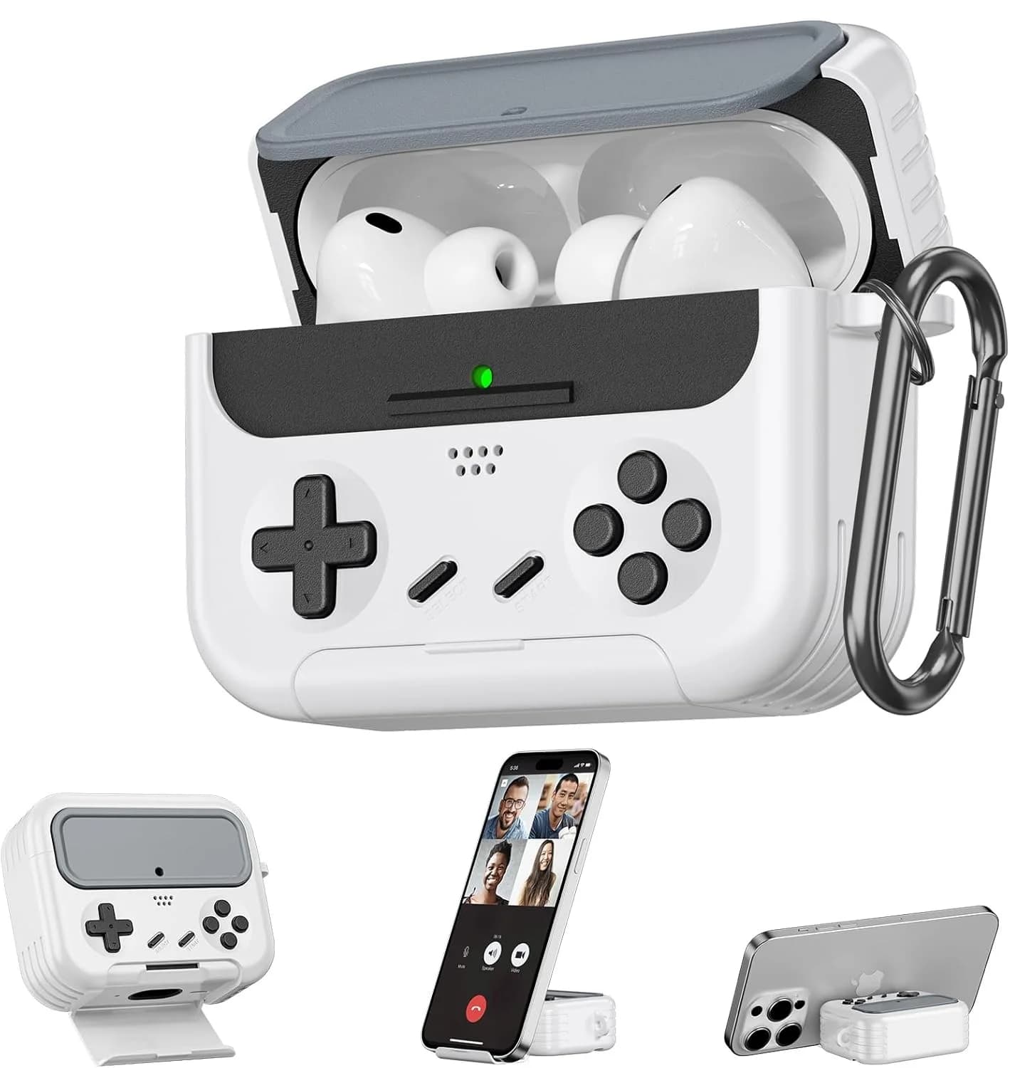 for Airpods Pro3 2025 Case Cover with Holder, Game Recall AirPods Pro 3 Case