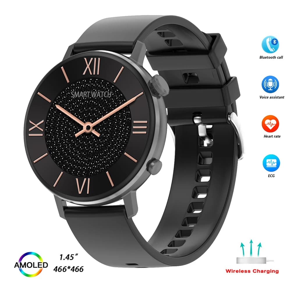 Orologi da polso con schermo AMOLED da 1,45 pollici DT88 Max Smart Watch Uomo Donna Chiamata Bluetooth Smartwatch Orologio da polso elettronico Orologio da polso