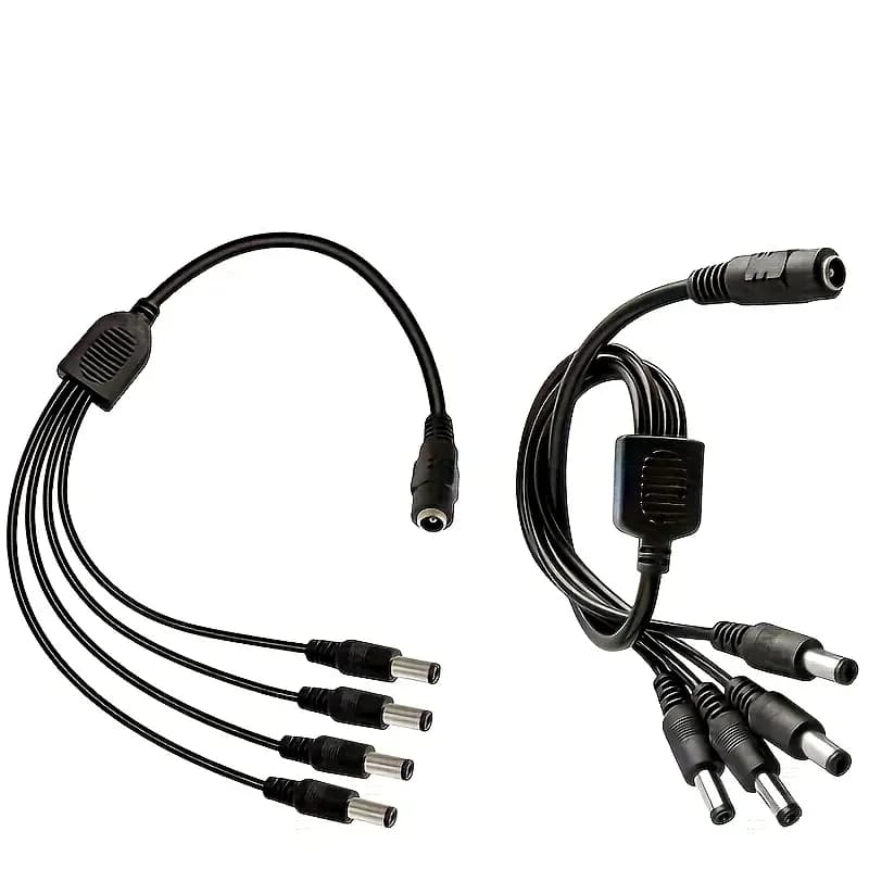 DC power splitter cable adapter from 1 female to 2 4 8 male 12 V 5.5 x 2.1 mm for CCTV security camera accessories