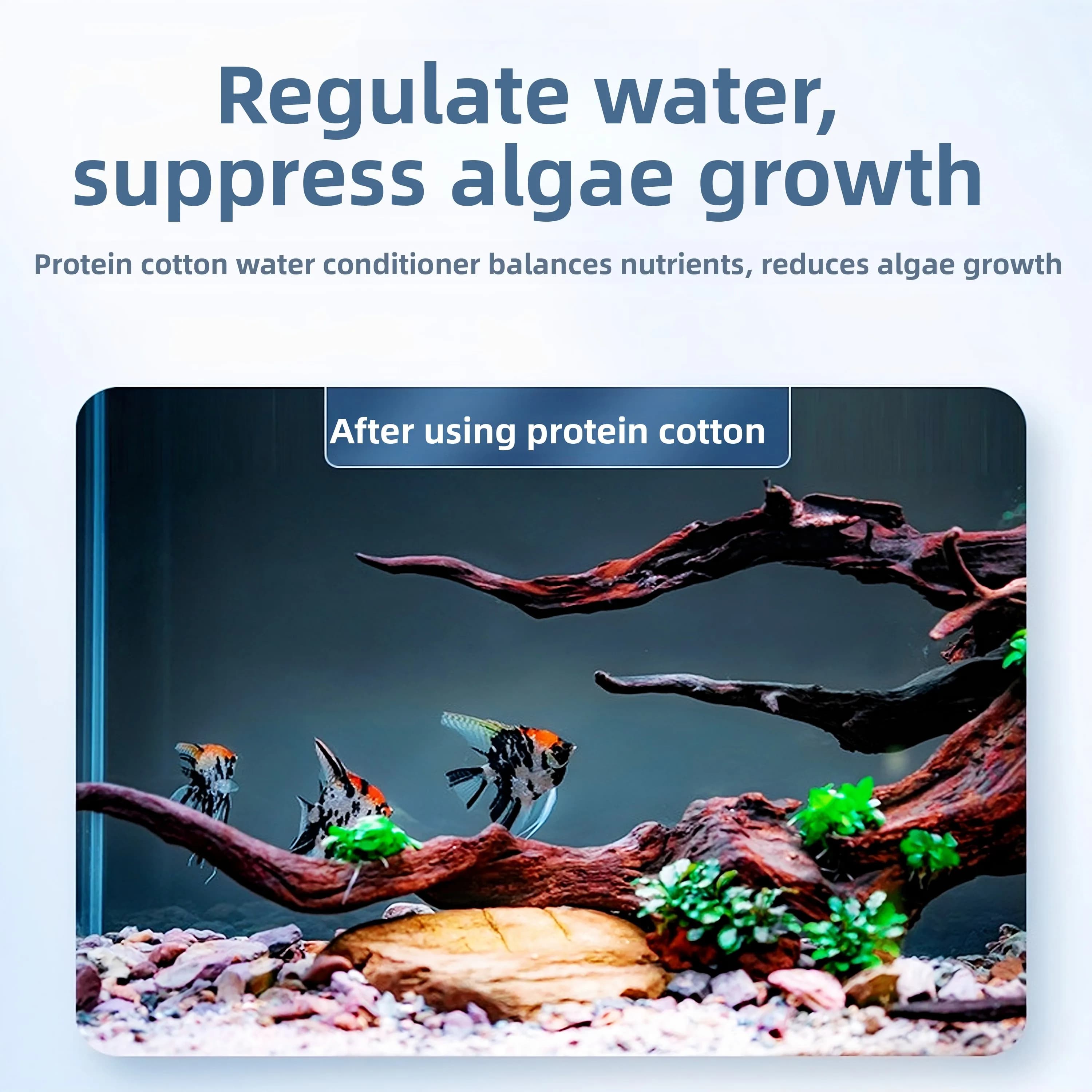 New Protein Cotton Aquarium Water Purifier Odor Removal Decontamination Tool High Quality Fish Tank Water Clarifier Powder
