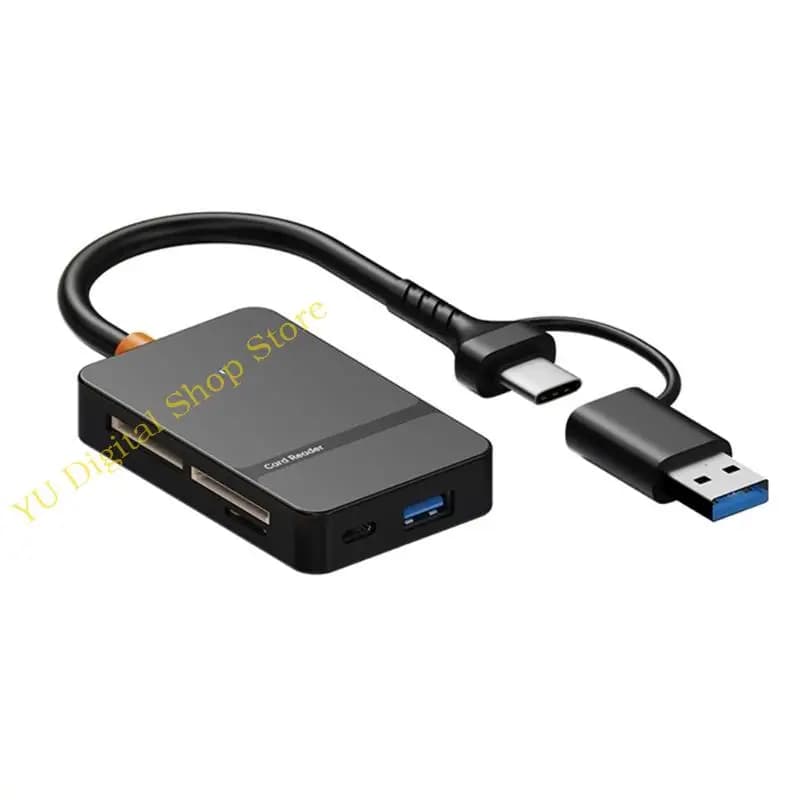 96BA USB3.0/USB C Lettore schede memoria MS USB3.0 Adattatore Drive Card Adattatore 5GBPS Writer
