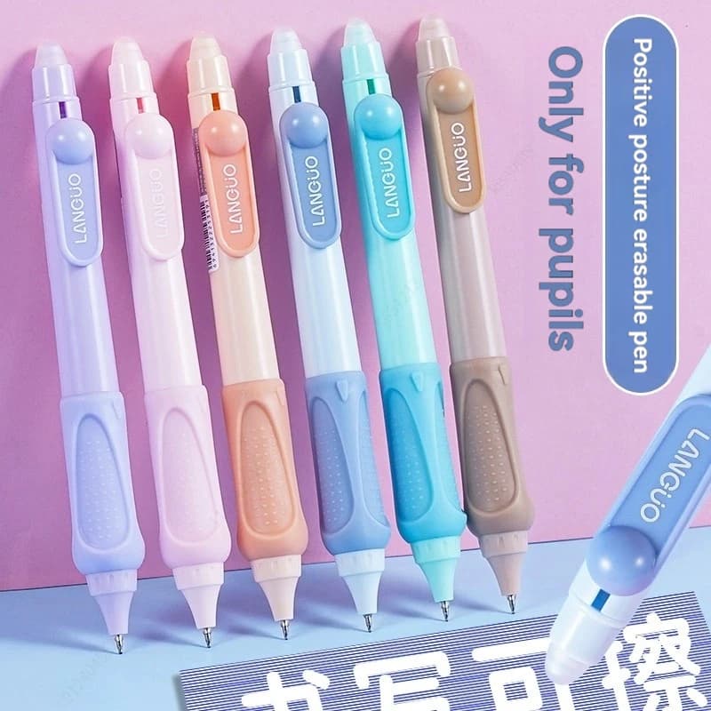 3 Pz/set Penne Gel Cancellabili Kawaii 0.5mm Inchiostro Blu/Nero Ad Asciugatura Rapida Punta ST Penna adeguata per Forniture di Cancelleria per Studenti