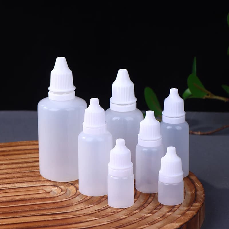 Set of 10 5/10/15/20/30/50ml Empty Dropper Bottles: Optimal for Paint, Beauty Oil Storage