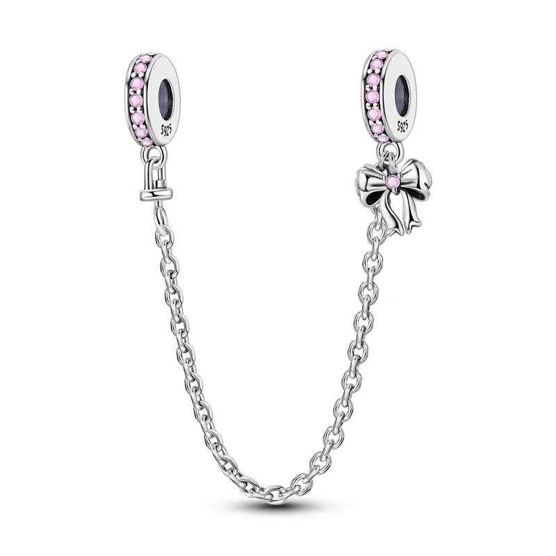 MULA 1PC 925 Sterling Silver Bow Charms Pendant Fit Original 925 FAI Snake Chain Bracelet Fine For Women Gift Jewelry Creation