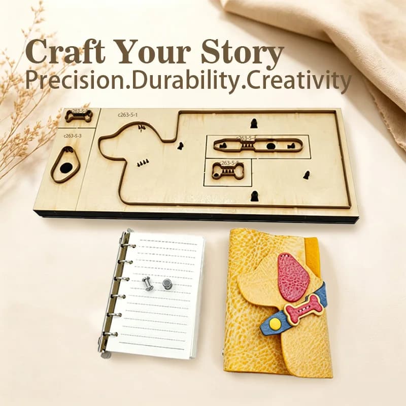 C263DIY A7 Loose-Leaf Notebook Die-Cut Dog Cartoon Stamp Handmade Leather Journal Cover Integrated Leather Material Cutting Mold