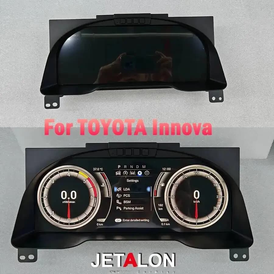Display Digitale da 12,3 Pollici per Auto, Schermo Smart per Cruscotto Virtuale Toyota Innova 2016-2021