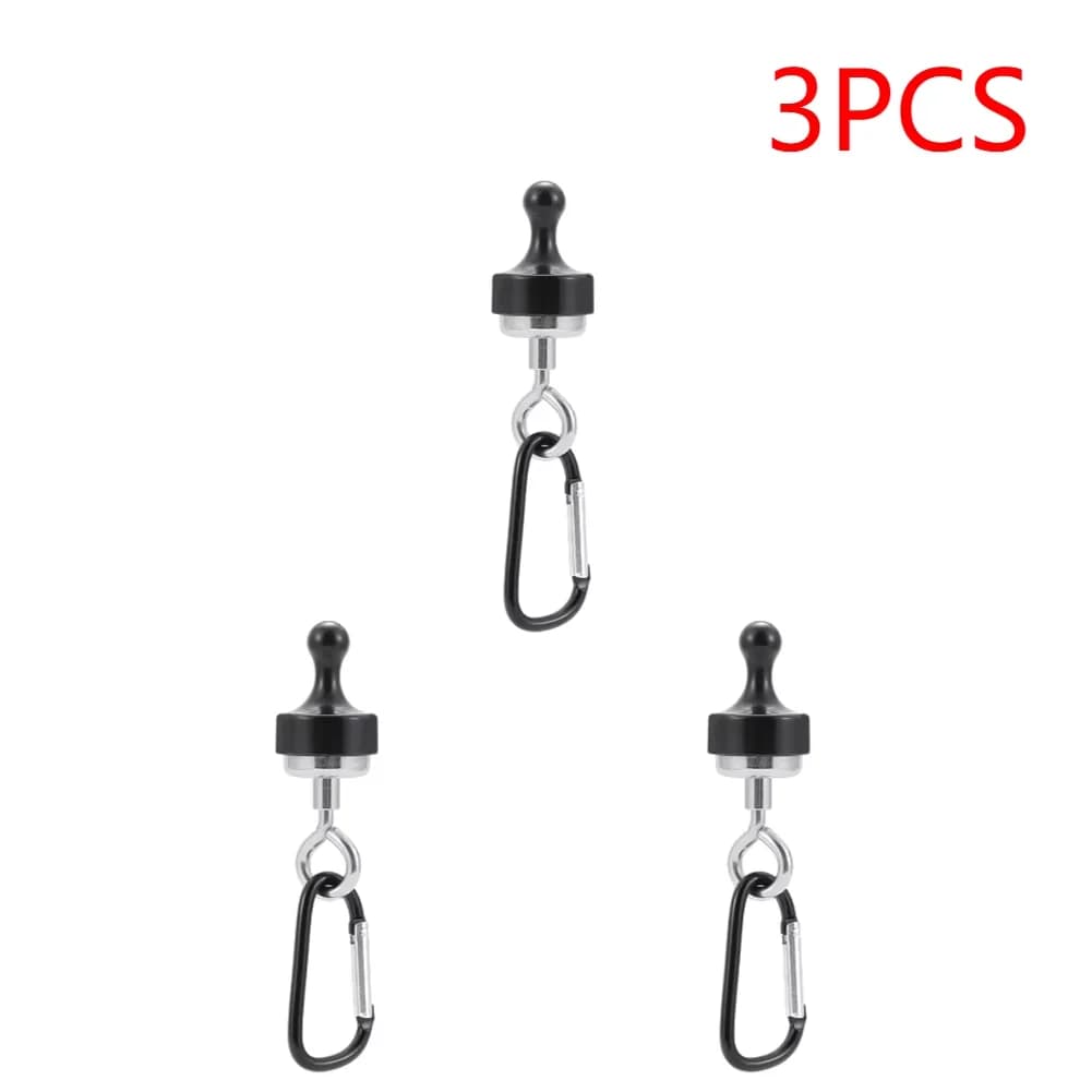 Outdoors Tent Camping Light Hook Magnet Bearing Hanger with D Type Mountaineering Buckle Multipurpose Strong Magnetic Hooks