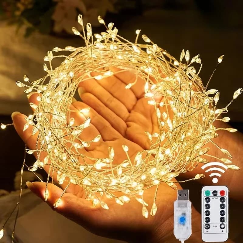 3/6M USB Power LED petardo luci della stringa telecomando ghirlanda lucine per la festa nuziale giardino decorazione natalizia