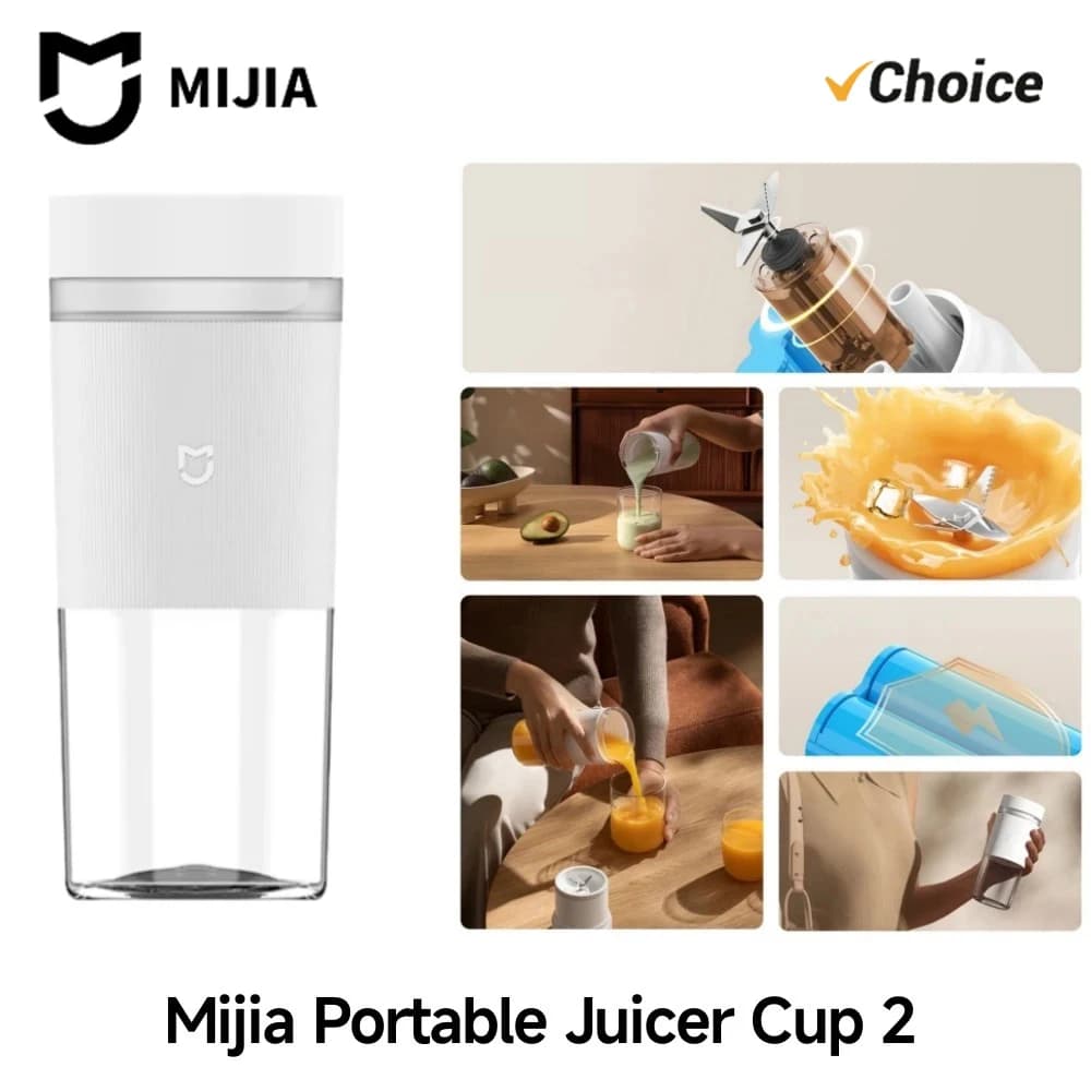 NEW MIJIA 2 Portable Blender, Mini Electric Mixer for Fruit and Vegetables, Fast Tritaghiaccio, Food Processor -CN-