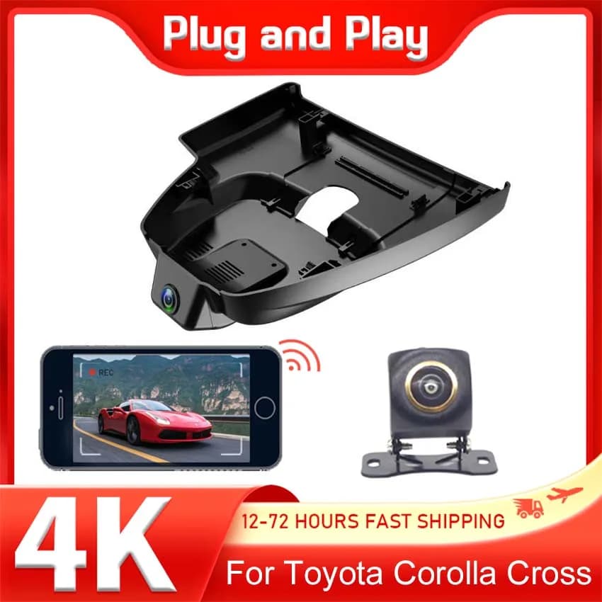 4K Auto DVR Wifi Videoregistratore Dash Cam Macchina Fotografica 2160P Per Toyota Frontlander Corolla Cross 2023 2024 2025 2026 Plug and Play CAM