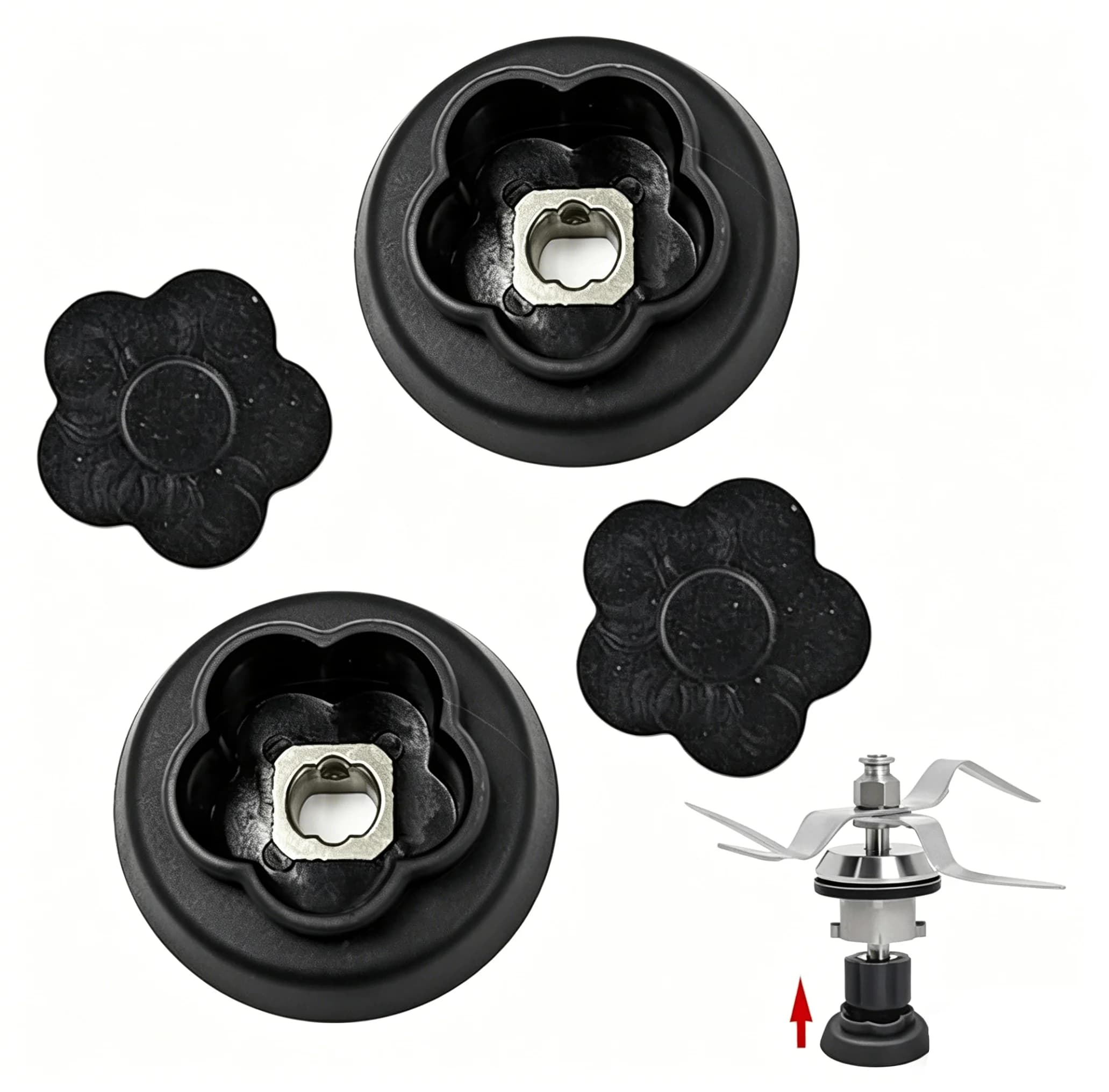 2 Pezzi Connettore Lama a 5 Denti Ruota Motrice Frizione Ricambio Compatibile con Monsieur Cuisine Smart 2.0 Ricambi per Frullatore Spremiagrumi