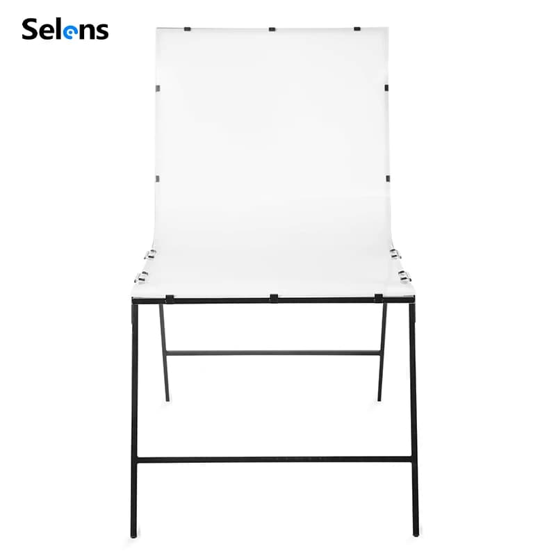 Selens 3 Size Foldable Copy Stand Iron Tabletop Overhead Flat Lay Mount PVC Backdrop Background Board for Food Jewelry Shooting