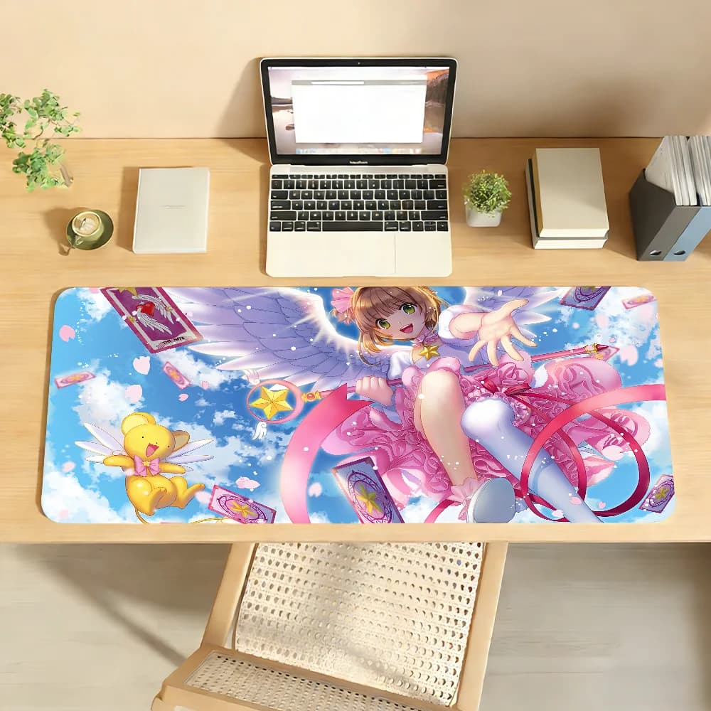 Tappetino per mouse Anime Cardcaptor Sakura, tappetino per mouse in gomma antiscivolo per computer portatile, tappetino per mouse per giocatori, decorazione per scrivania