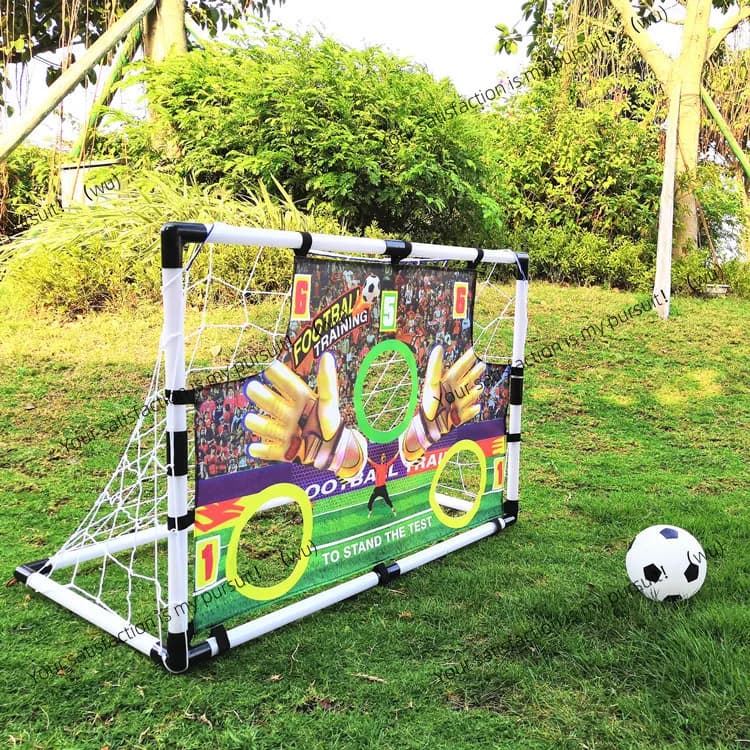 Tappo in tessuto con segnapunti pieghevole portatile in plastica da 88 cm, porta da calcio media per interni ed esterni