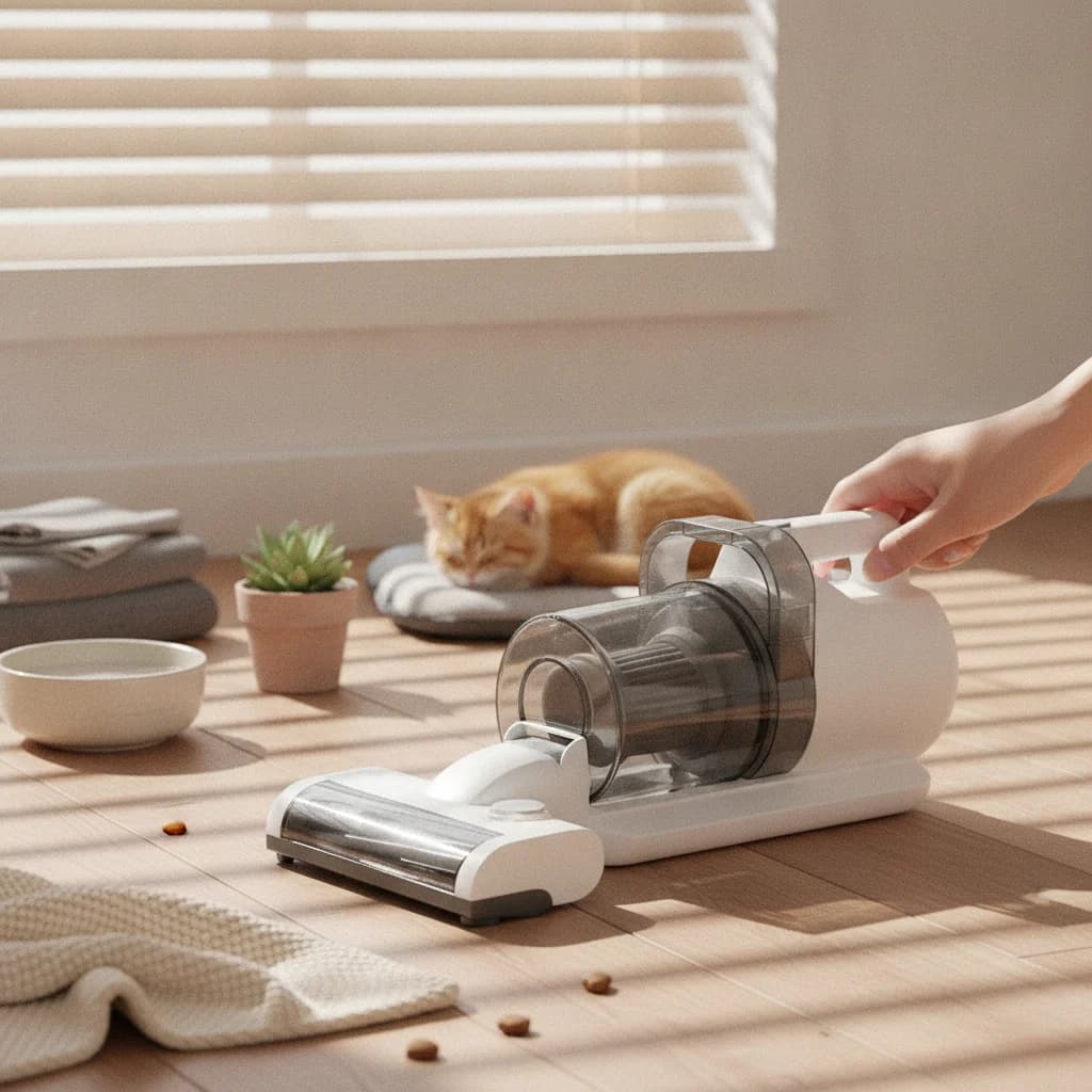 Pet Grooming Vacuum with Clipper Multifunctional Pet Grooming Kit with Vacuum Portable Space-Saving for Cat Owners, Coat Care