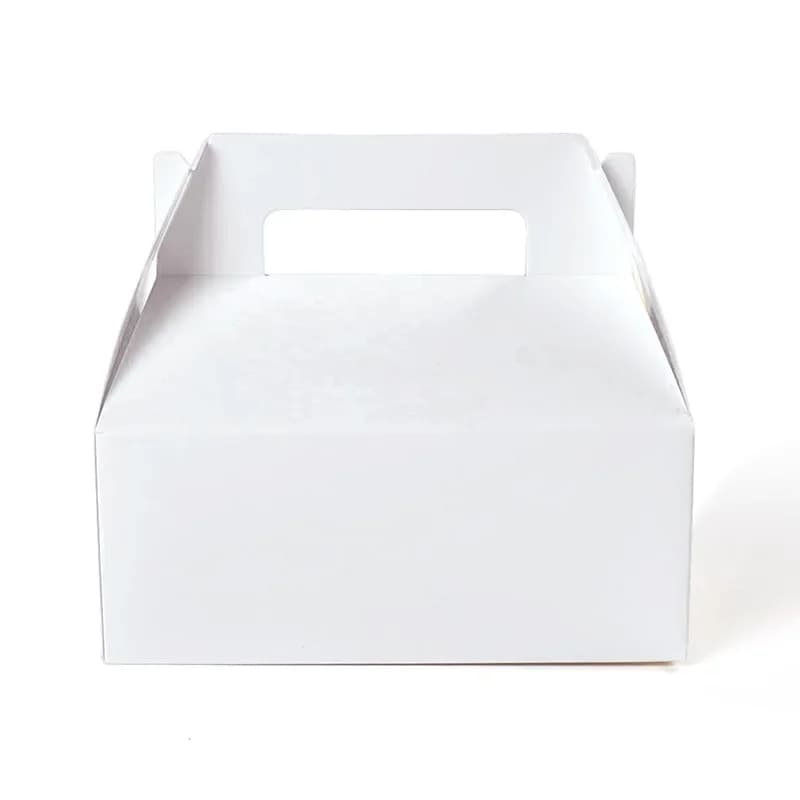 Scatole per timpano grandi da 10 pezzi scatole regalo bianche con manici scatole da forno scatole per Snack scatole per il pranzo in carta scatole da asporto festa di nozze