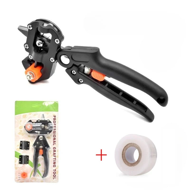 Professional tools kit for grafting (includes 1 roll of graft film) - Grafting scissors with fruit trees and seedlings