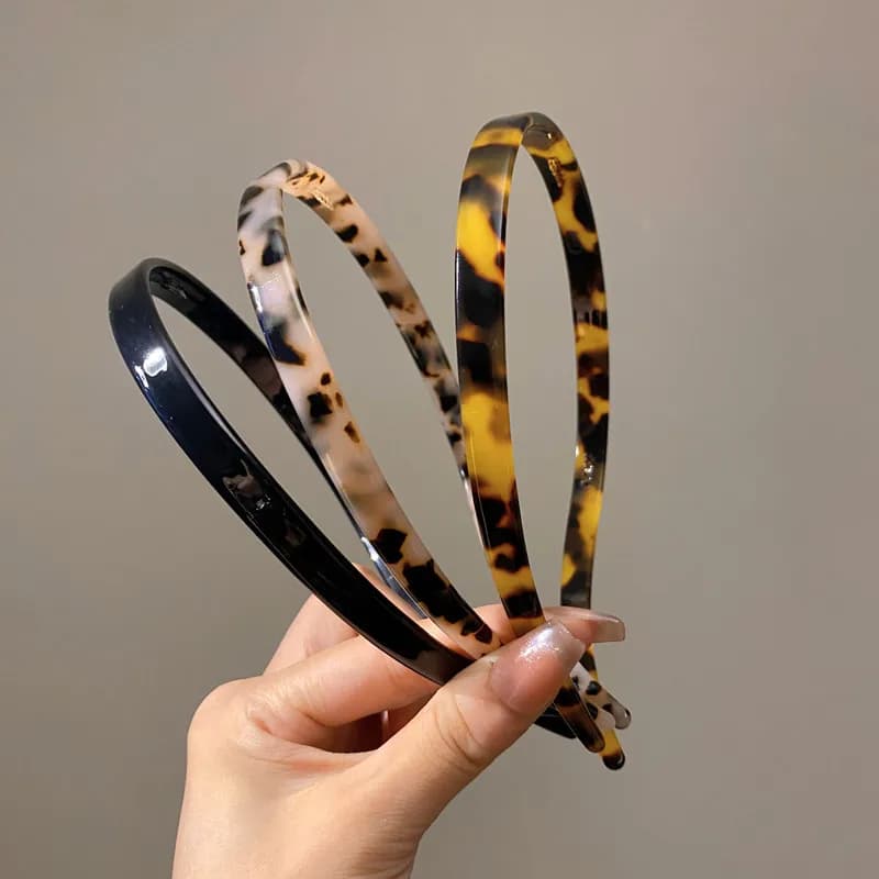 Occhiali da sole vintage Fasce per capelli a forma di telaio Stampa Cerchio per capelli sottile in acrilico Antiscivolo Fascia semplice Accessori per capelli da donna Copricapo
