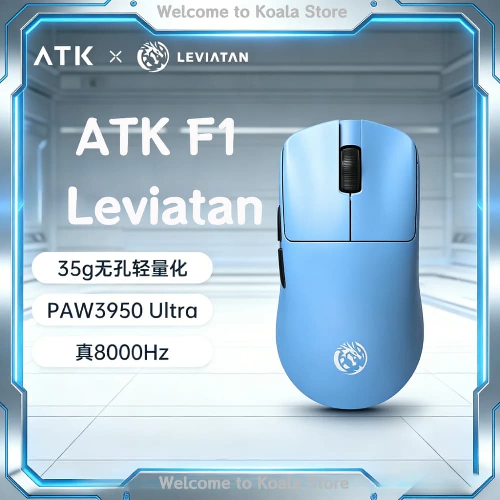ATK F1V2 Gaming Mouse Lightweight Ergonomics Long Battery Life Dual 8K Customized 2.4g Wireless Mice PC E-Sports Accessory Gifts