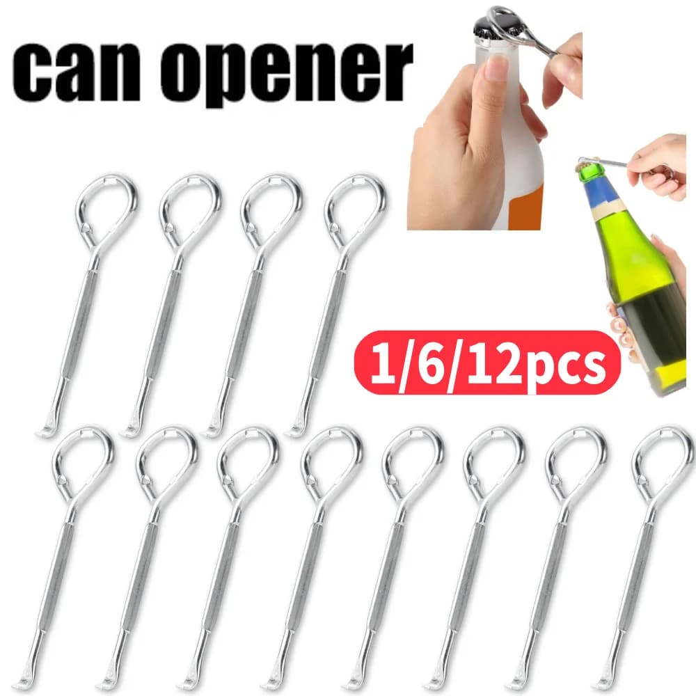 Apribottiglie per bottiglie di birra multifunzionale in metallo Soda apriscatole per barattoli di vernice portatile apriscatole per pentole utensili da cucina