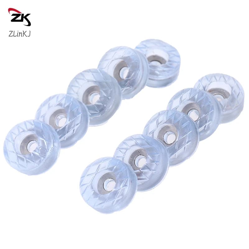 10 pezzi piccoli cuscinetti trasparenti antiscivolo rotondi piedi da tavolo per sedie cuscinetti inferiori per gambe mobili divano sgabello coprigambe protezioni per pavimenti
