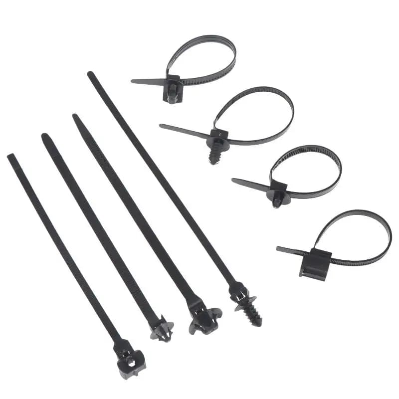 20Pcs Nylon Plastic Push Mount Cable Zip Ties Self Locking Wire Harness Fastener Clips For Car Automotive Wiring Management