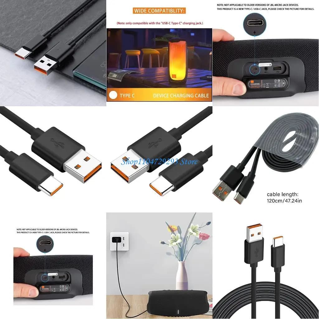 Y2GD Cavo USB C Resistenza ai grovigli Cavo dati ricarica a doppio scopo Adatto ai viaggi