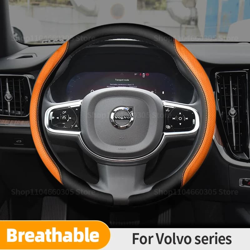 Coprivolante in Pelle Nappa per Volvo XC60 XC90 XC40 XC70 S90 S60 S80 S40 V90 V70 V40 V60 C70, Accessori Auto