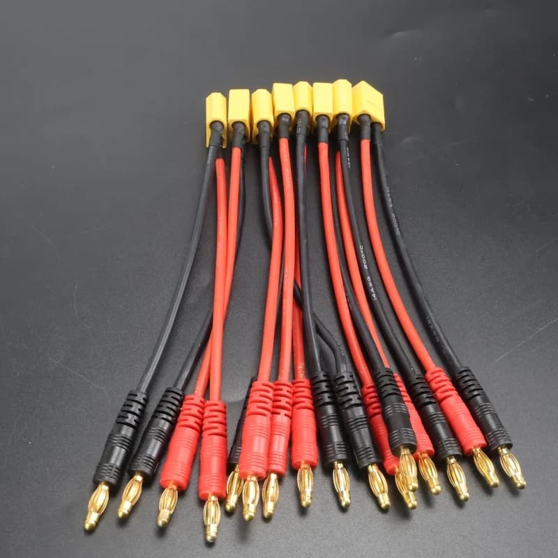 Cavo di ricarica XT30 XT60 T a connettori a banana da 4,0 mm Cavo di ricarica Cavo in silicone per batteria Lipo