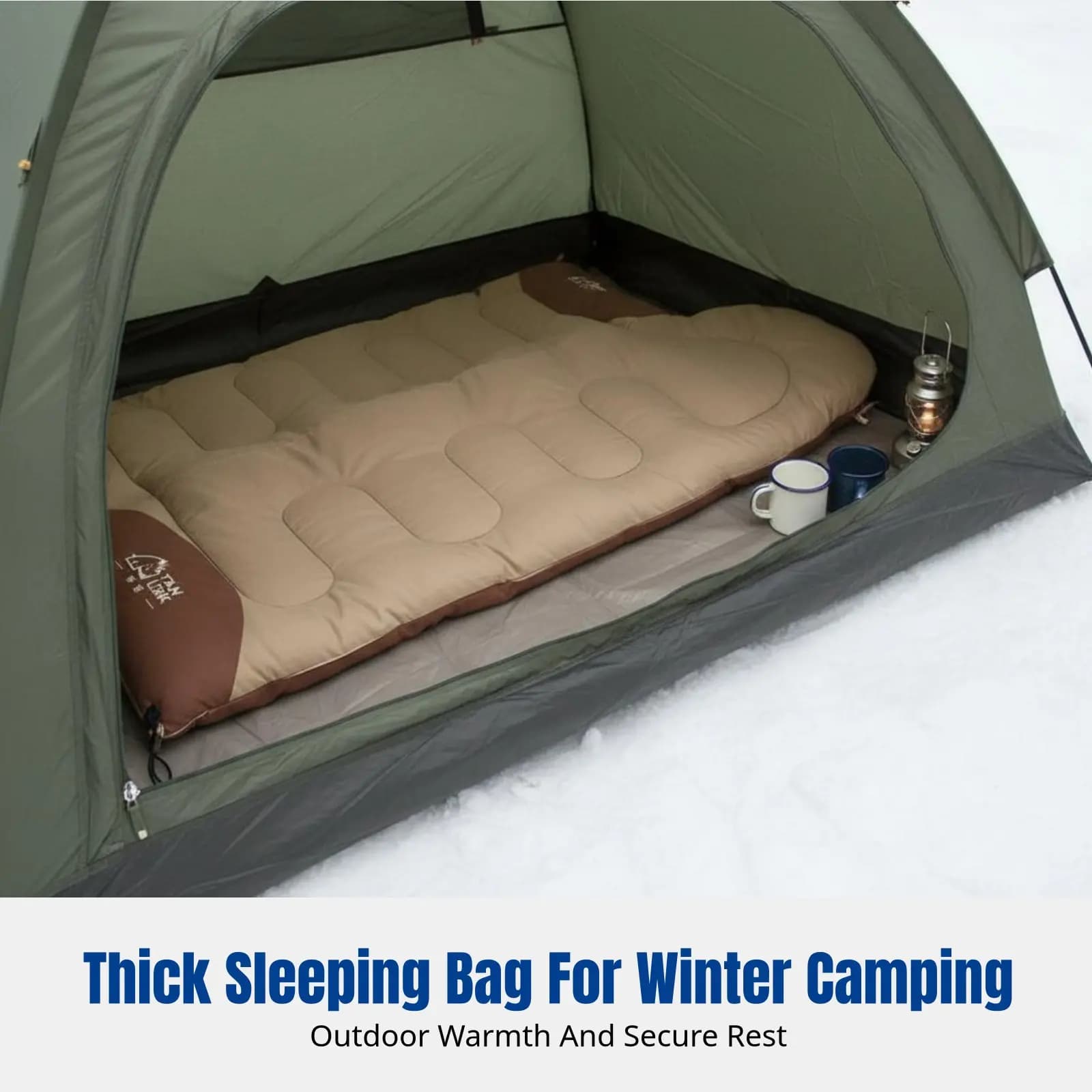 Pelo for Adults, Winter Camping, Cold Resistant, Double Use Quilted, Bust Design with Lining