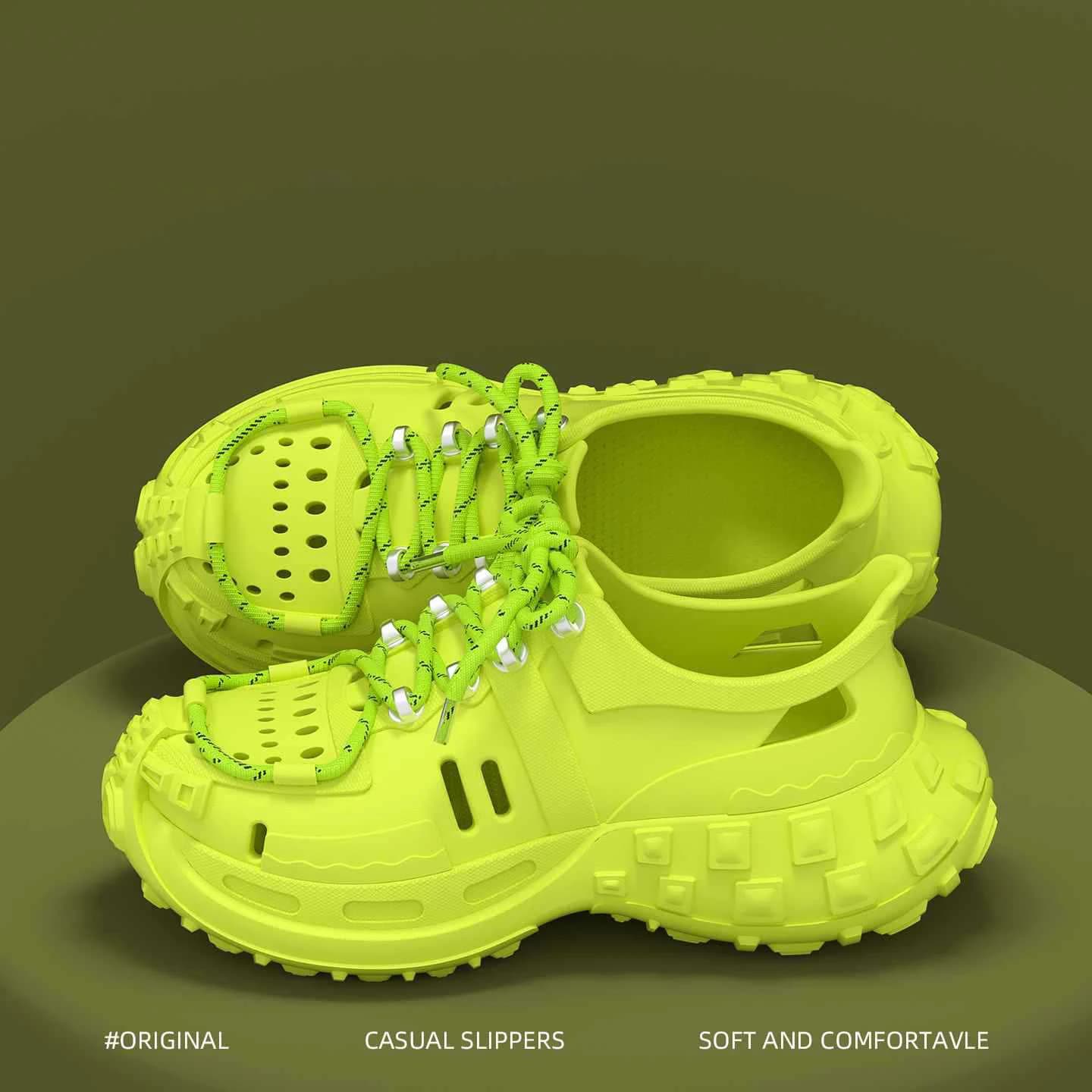 Men's & Women's 5cm Platform Sandals - Casual Sports Outdoor Water Shoes, Height-Increasing Summer/Autumn Trending Footwear
