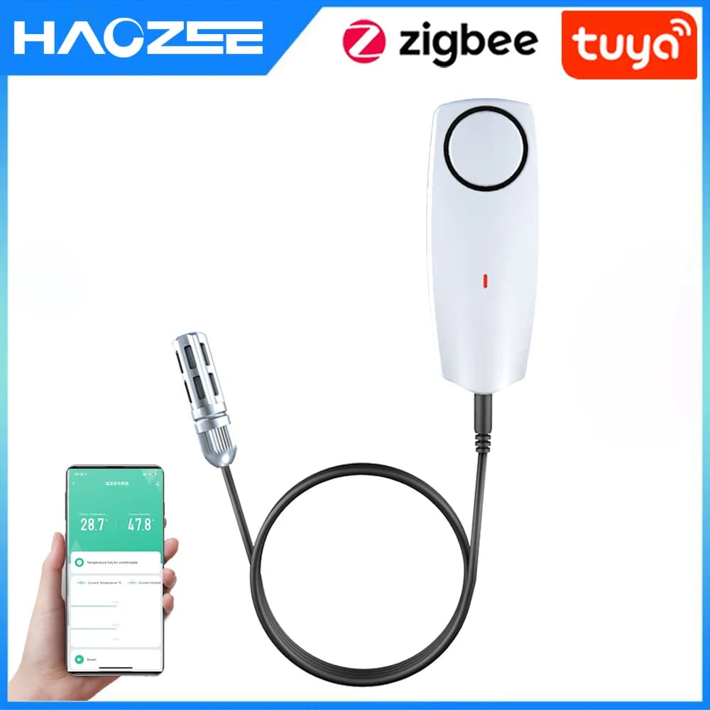 Termometro igrometro Tuya Smart Zigbee con carica USB a temperatura esterna o pipistrello ricaricabile