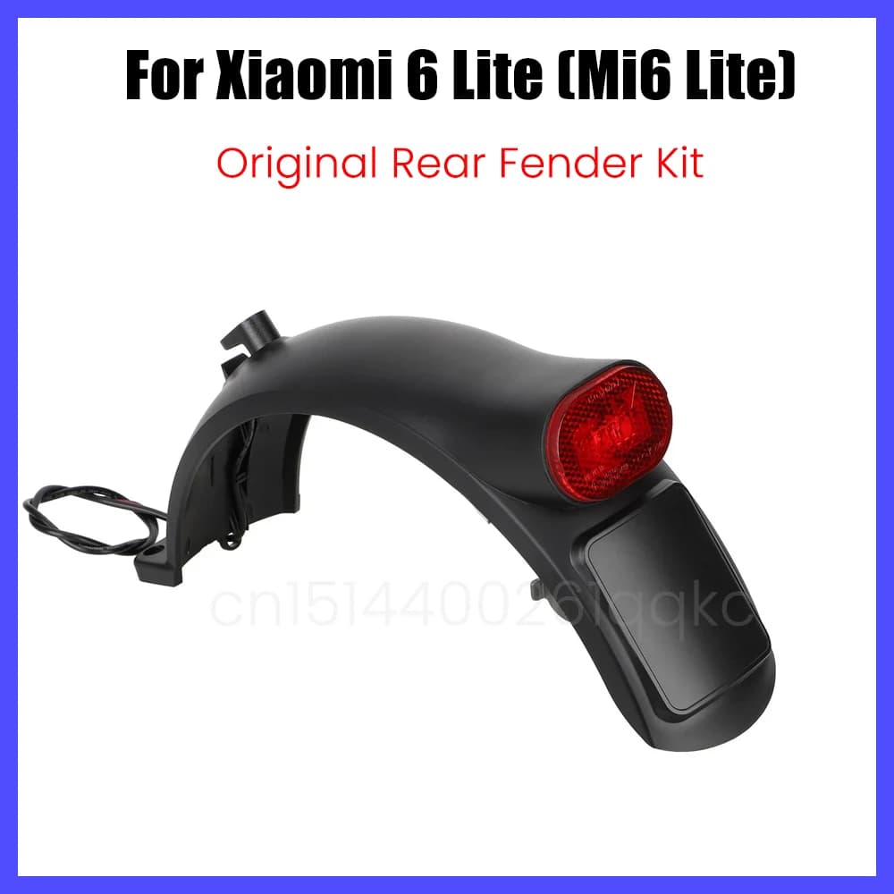 Parafango posteriore originale con luce posteriore per monopattino elettrico Xiaomi 6 Lite Mi6 lite, kit di ricambio per parafango posteriore con luce freno.