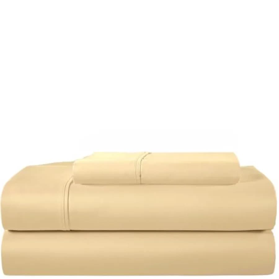 Set di Lenzuola 100% Cotone Egiziano, 3 Pezzi, 400 Fili, Adatto per Letti Fino a 17 Pollici, Morbido e Confortevole, Tessuto Satinato, Lavabile in Lavatrice, Lussuoso