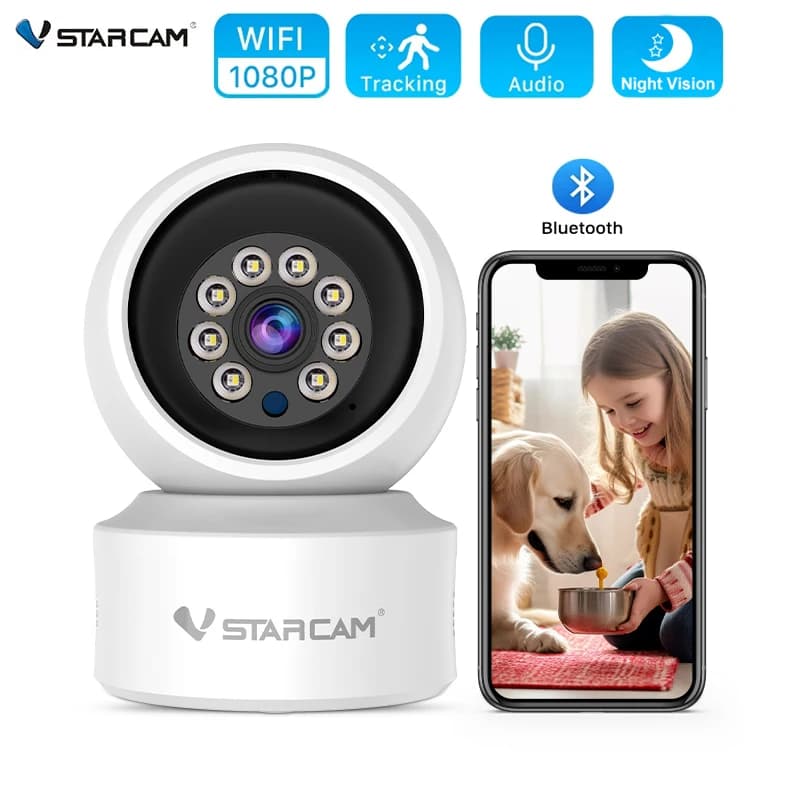 Vstarcam 1080P HD IP Camera Indoor WIFI Wireless PTZ Camera Audio bidirezionale Pet & Baby Track Monitor telecamera di sicurezza domestica